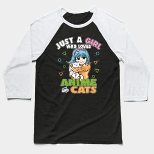 Anime And Cats Manga Japan Kawaii Otaku Baseball T-Shirt